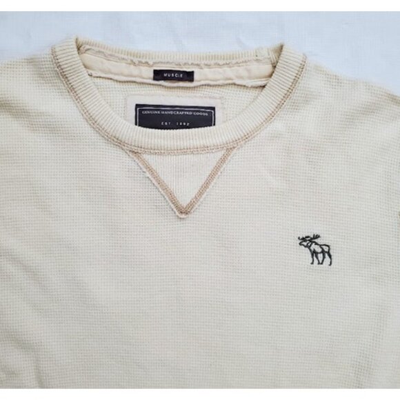 VTG Y2K Abercrombie Cream Thermal Top Sz XL A&F Twilight Bella Swan Fairy Grunge - Picture 2 of 9